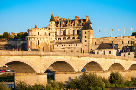 Chateau d'Amboise in Amboise city, Loire valley in Franceの写真素材