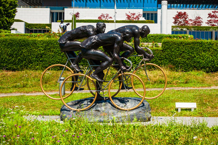 The Olympic Museum or Musee Olympique in Lausanne city, Switzerlandの写真素材