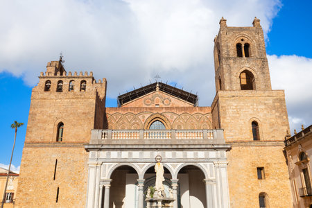Monreale Cathedral or Duomo di Monreale in Palermo. Palermo is the capital of Sicily island, Italy.の写真素材