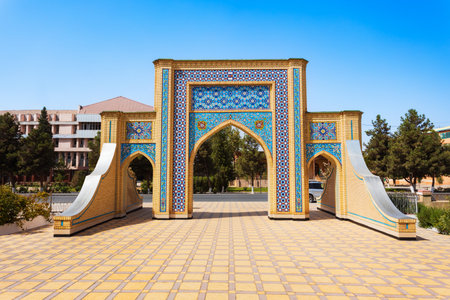 Mausoleum of Mir Sayyid Ali Hamadani in Kulob. Kulob is a city in Khatlon Region in southern Tajikistan.の写真素材
