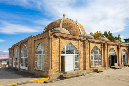 Penjikent Central Mosque Mukhammad Bashoro. Penjikent or Panjakent is a city in the Sughd province of Tajikistan.の写真素材