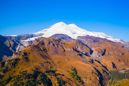 Mount Elbrus is the highest and most prominent mountain peak in Russia and Europe