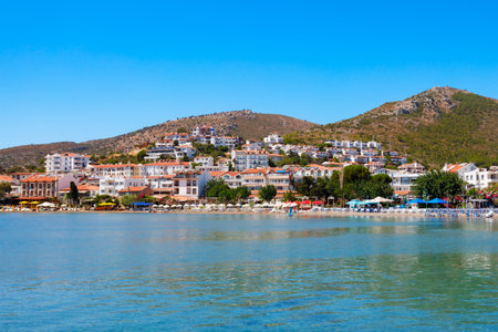 Datca city beach. Datca is a town near Marmaris city in Mugla Province, Turkey.の写真素材