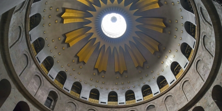 Edicule in the Holy Sepulchre closeupの写真素材