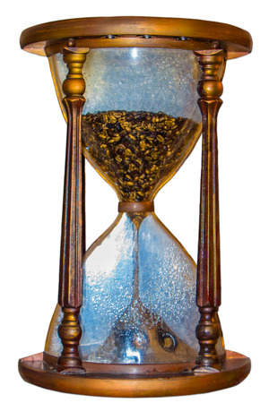 coffee clock isolatedの写真素材