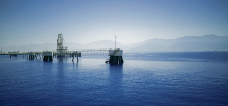 surfaced construction in Eilat for work with large and small vesselsの写真素材