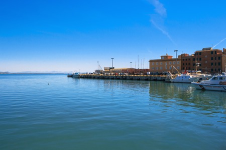 The resort town of Port of Anzio - Roman Coastの写真素材