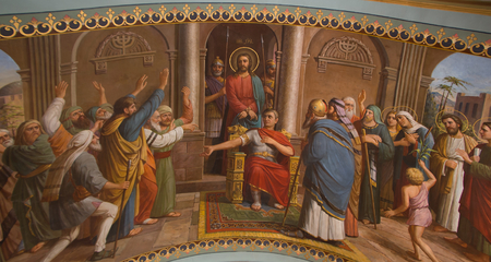 Image of Jesus Christ in the court of king Herod