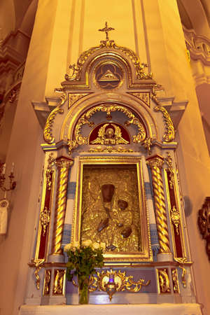 Golden Icon of Our Lady in the Armenian Cathedral in Lvivのeditorial素材