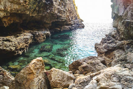 Unusually beautiful landscape in the gorges of the Mediterranean Seaの写真素材