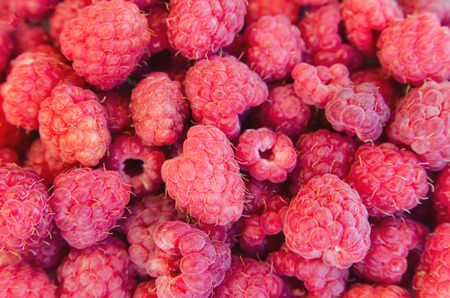Raspberry background texture macroの写真素材