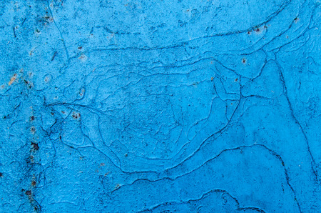 Rusty blue paint metal sheet, abstractionの写真素材