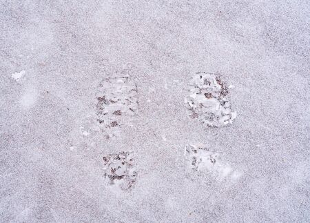 Footprints in fresh snow