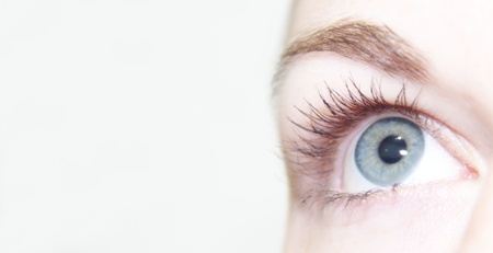 Beautiful blue eyeの写真素材