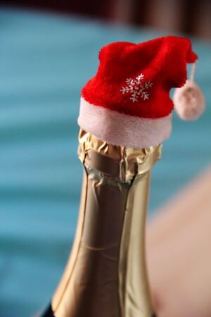 New Year champagne bottleの写真素材