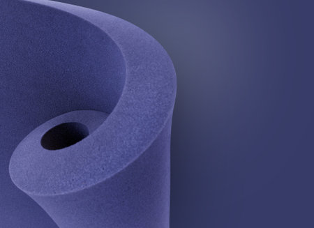 dark blue sponge foam rollの写真素材