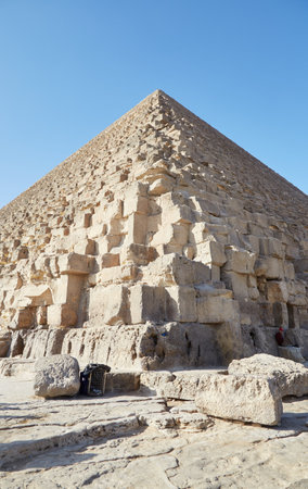 The Great Pyramid of Khufu at Giza, Egyptの写真素材