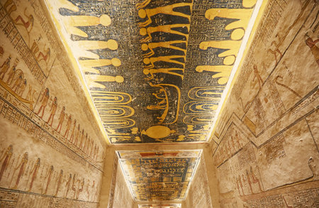The Colorful Tomb of Ramesses VI in Luxorの写真素材
