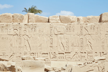 The Sacred Lake of Karnak Templeの写真素材