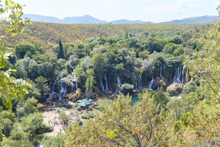 The Kravice Waterfalls, one of the most iconic destinations in Bosnia and Herzegovinaの写真素材