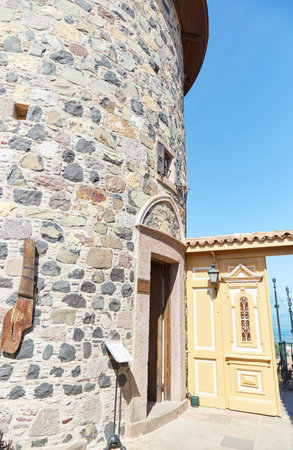 The scenic Cunda Island outside of Ayvalik, Turkey is a Greek town that retains much of its historic...