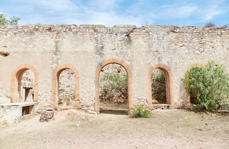 The unique ghost town of Mineral de Pozos, Guanajuato, was once a prosperous mining town before the mines got floodedの写真素材