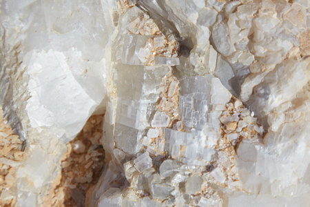 The Enigmatic Crystal Mountain in the Middle of Egypts Western Desertの写真素材