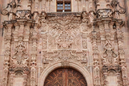 The stunning baroque Church of San Cayetano in Guanajuatos Valenciana districtの写真素材