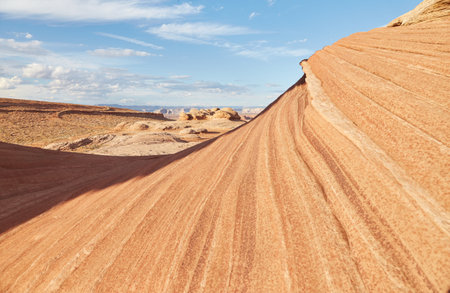 The New Wave hiking trail in Page, Arizonaの写真素材