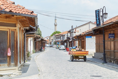 Gjakova in northwest Kosovo, known for its Ottoman bazaaの写真素材