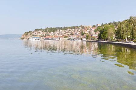 Hiking Through Galicica National Park in Ohrid, North Macedoniaの写真素材