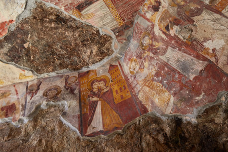 The stunning Sumela Monastery in the eastern Turkish province of Trabzonの写真素材