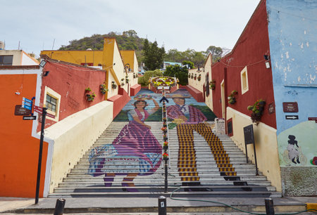 The Magic Town of Atlixco, the City of Flowers, located in Puebla stateの写真素材