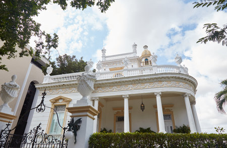 The beautiful architecture of central Merida, the bustling capital of Mexicos Yucatan state
