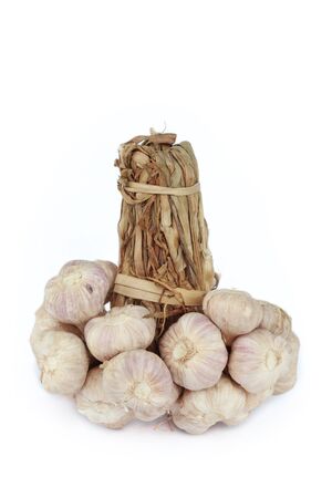 Garlic health food. Used for cooking and medicinal uses.の写真素材