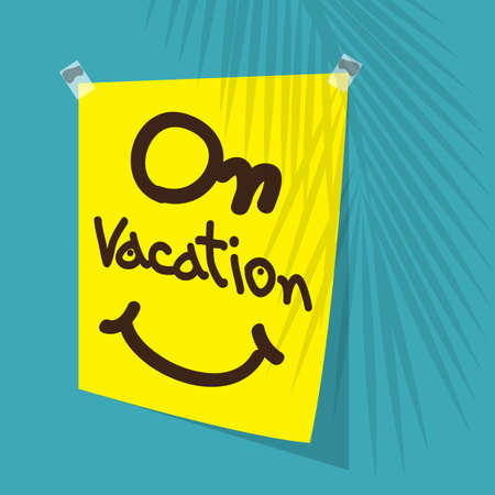 Businesses office schedule on vacationのイラスト素材