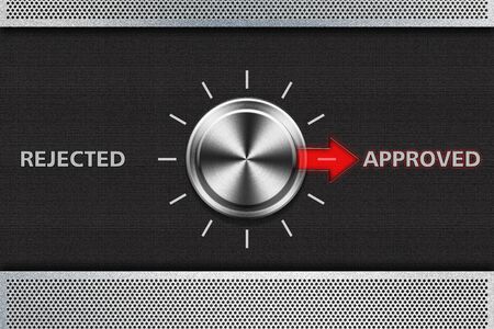 The metal panel for select chioce rejected or approvedの写真素材