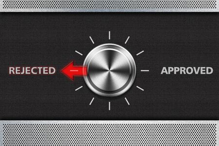 The metal panel for select chioce rejected or approvedの写真素材