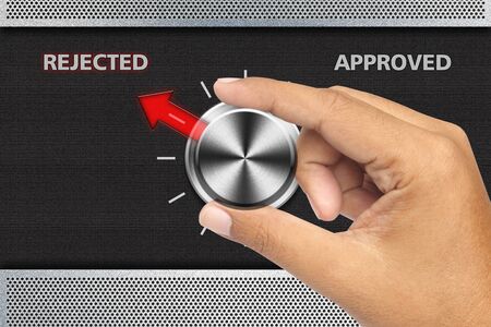 The metal panel for select chioce rejected or approvedの写真素材
