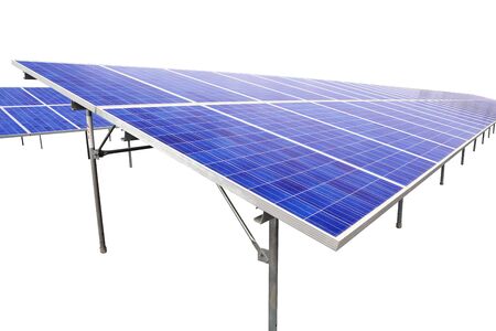 A photovoltaic power station,is a photovoltaic system designed for the supply of merchant power into the electricity grid. They are sometimes also referred to as solar farms or solar ranchesの写真素材