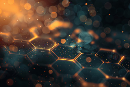futuristic light color background wallpaper with hexagons, huds, techical elementsfuturistic light color background wallpaper with hexagons, huds, techical elementsの写真素材