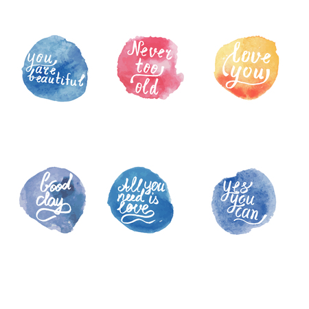 Hand drawn text lettering of an inspirational saying.のイラスト素材