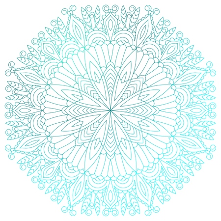 Oriental floral ethnic pattern of mandala.のイラスト素材