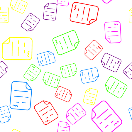 Colorful pattern of sheets of paper on a white backgroundのイラスト素材