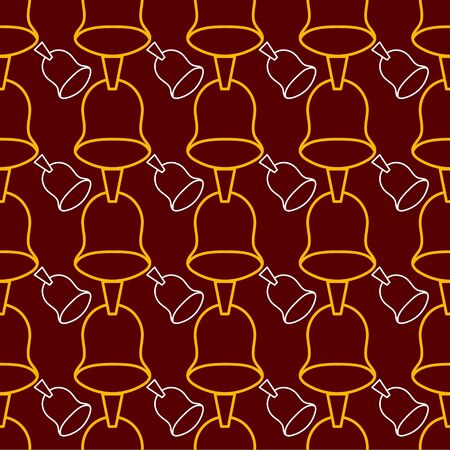 Winter Christmas bell vector pattern. Seamless background illustration.のイラスト素材
