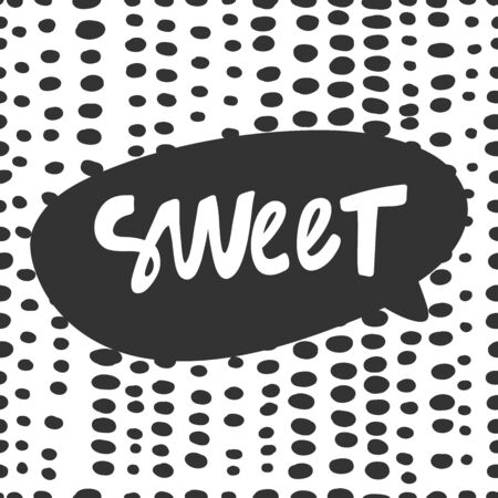 Sweet. Valentine s day Sticker for social media content. Vector hand drawn illustration design.のイラスト素材