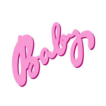 Baby. Sticker for social media content. Vector hand drawn illustration design.のイラスト素材