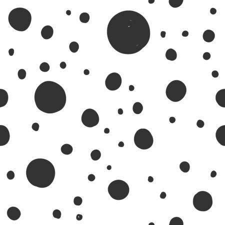 Vector seamless monochrome pattern. Vector hand drawn scandinavian style illustration design.のイラスト素材