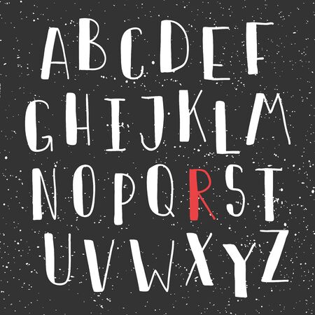 Hand drawn bubble font for social media content. Vector hand drawn illustration design.のイラスト素材