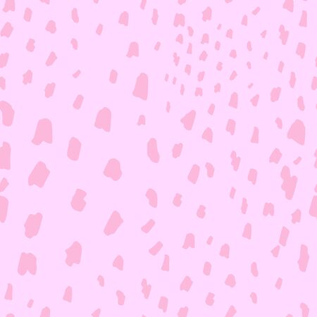 Vector seamless pattern with calligraphic brush strokes and dots. Hand drawn stripes and dash.のイラスト素材